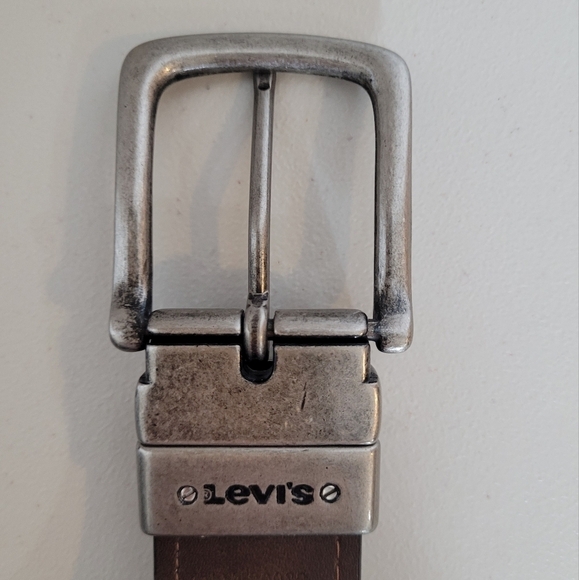 Levi's Men's Reversible Black/Brown Coated Leather Belt - Size XL 42-44 - Picture 7 of 10